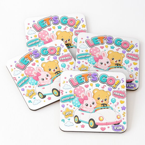 Item preview, Let’s Go! Cute Bunny and Bear Car Adventure designed and sold by Atlant11.
