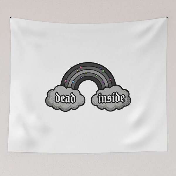 Item preview, Dead Inside Ironic Grayscale Rainbow Pastel Goth designed and sold by AdyKurniawan.