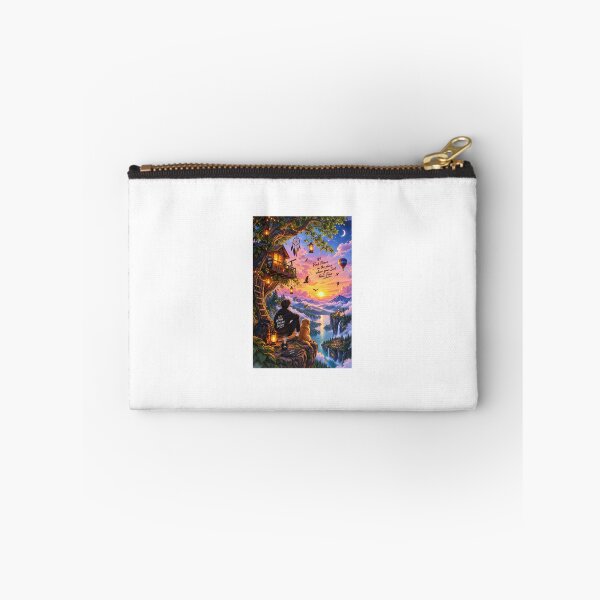 Item preview, Magical Treehouse Mountain Sunset with Boy and Dog Landscape Art designed and sold by Ak-art-shop.