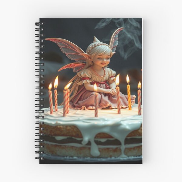 Item preview, An elf child, Elfin, sits on the birthday cake with candles. designed and sold by Segasprojects.