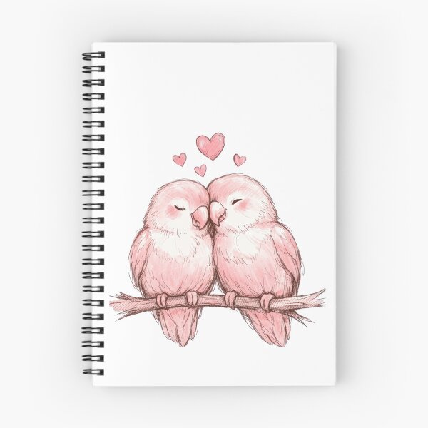 Item preview, Sweet inseparable birds in love, hearts, romance designed and sold by Mauswohn.
