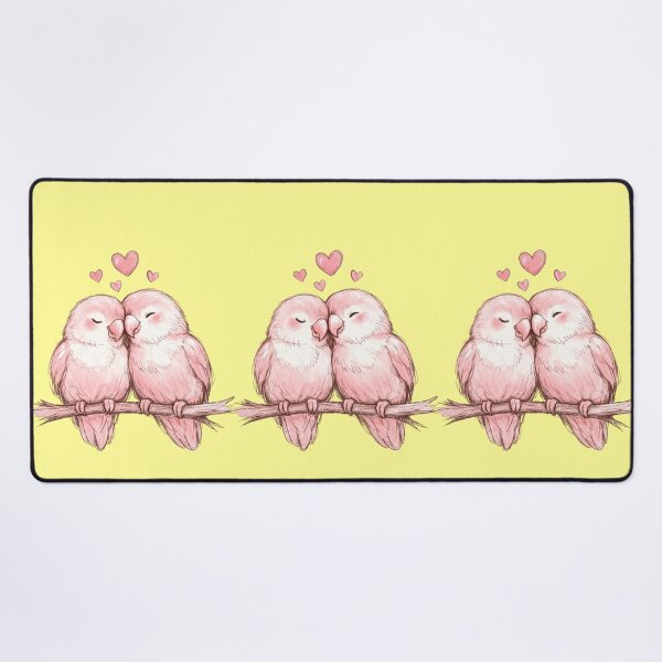 Item preview, Sweet inseparable birds in love, hearts, romance designed and sold by Mauswohn.