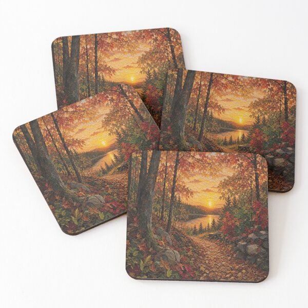 Item preview, Fall Sunset designed and sold by Artnovalty.redbubble.com.