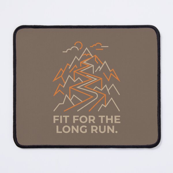 Item preview, Fit For The Long Run - Mountain Trail Runner Line Art designed and sold by SplashTastic.