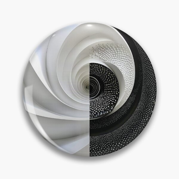 Item preview, Intricate Black and White Spiral designed and sold by Vicky Brago-Mitchell®.