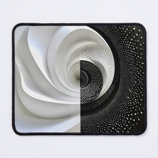Item preview, Intricate Black and White Spiral designed and sold by Vicky Brago-Mitchell®.