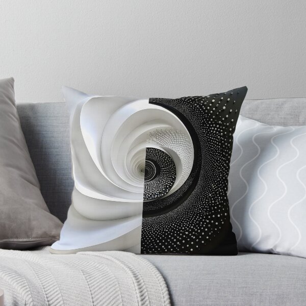 Item preview, Intricate Black and White Spiral designed and sold by Vicky Brago-Mitchell®.