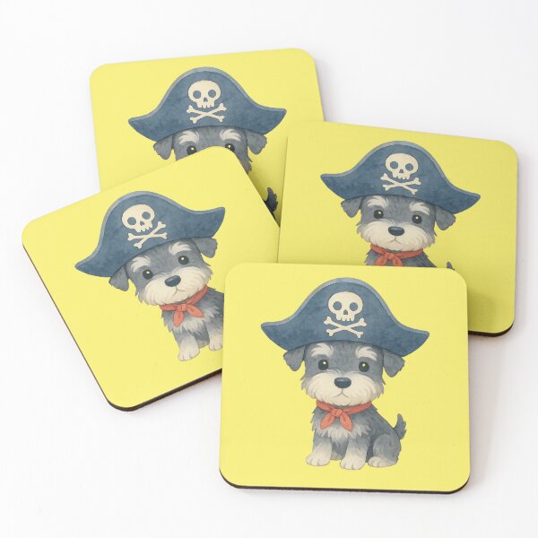 Item preview, Cute Schnauzer Pirate Tricorne Dog designed and sold by Mauswohn.
