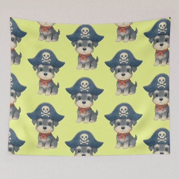 Item preview, Cute Schnauzer Pirate Tricorne Dog designed and sold by Mauswohn.