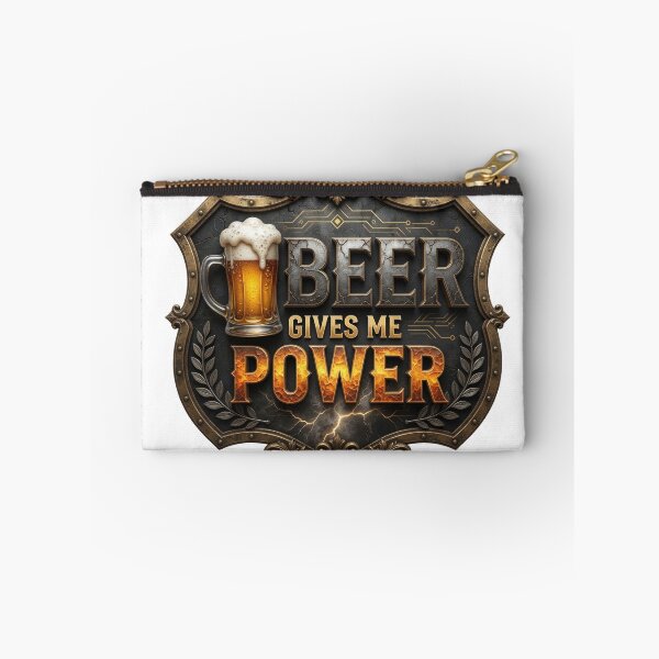 Item preview, Artistic Red BEER GIVES ME POWER designed and sold by dazzlemakers.