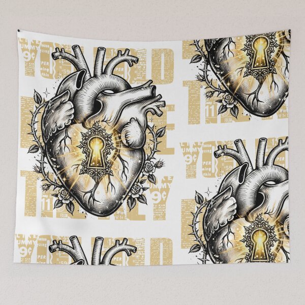 Item preview, The key to my downfall: a tattoo-style heart designed and sold by Anima Atra.