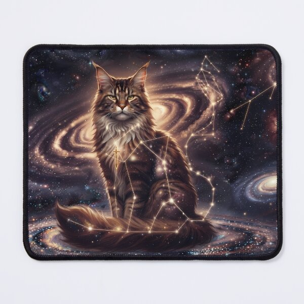 Item preview, Cosmic Maine Coon: Celestial Titan & Ancient Galaxy Guardian designed and sold by SOOstudio73.