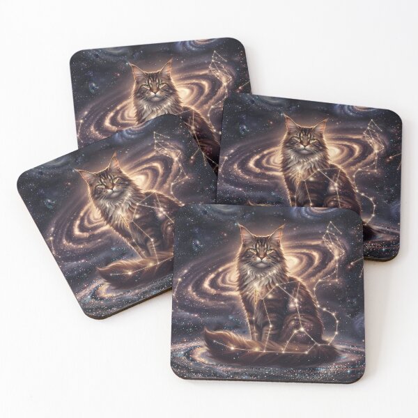 Item preview, Cosmic Maine Coon: Celestial Titan & Ancient Galaxy Guardian designed and sold by SOOstudio73.