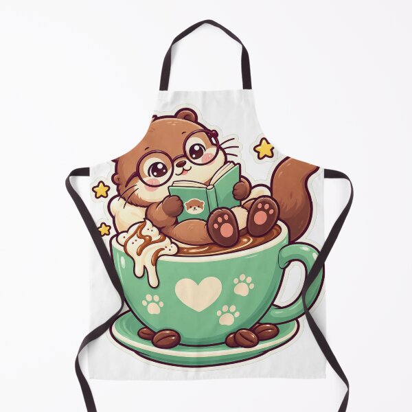 Item preview, Otter Reading Coffee designed and sold by StickyJoyStudio.