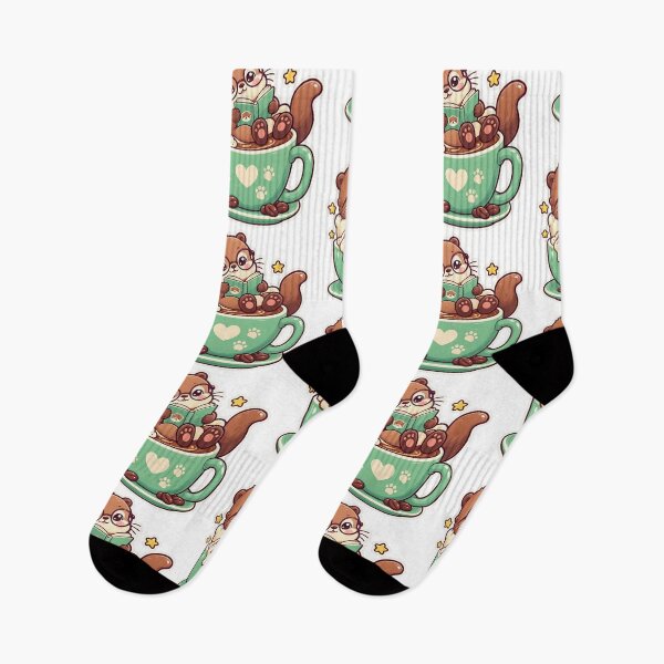 Item preview, Otter Reading Coffee designed and sold by StickyJoyStudio.