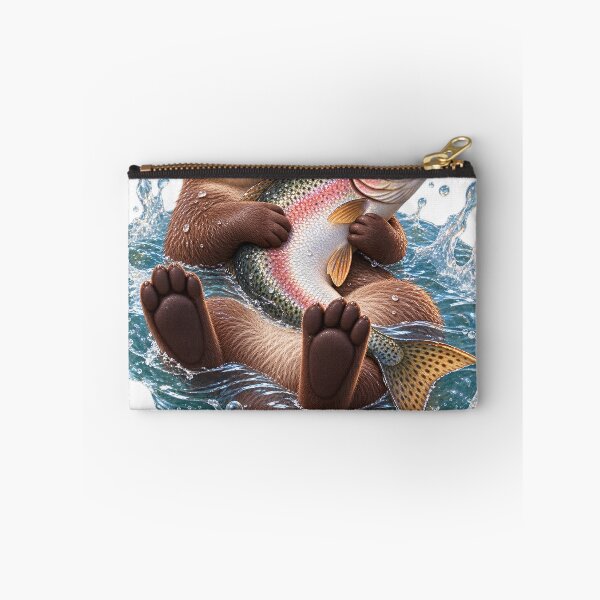 Item preview, Cute Otter Hugging a Giant Fish – Funny Otter designed and sold by LST-Desings.