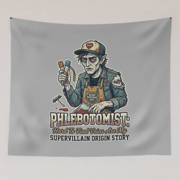 Item preview, Phlebotomist Vampire Hard To Find Veins Supervillain Origin Story designed and sold by LUKOWEAR.