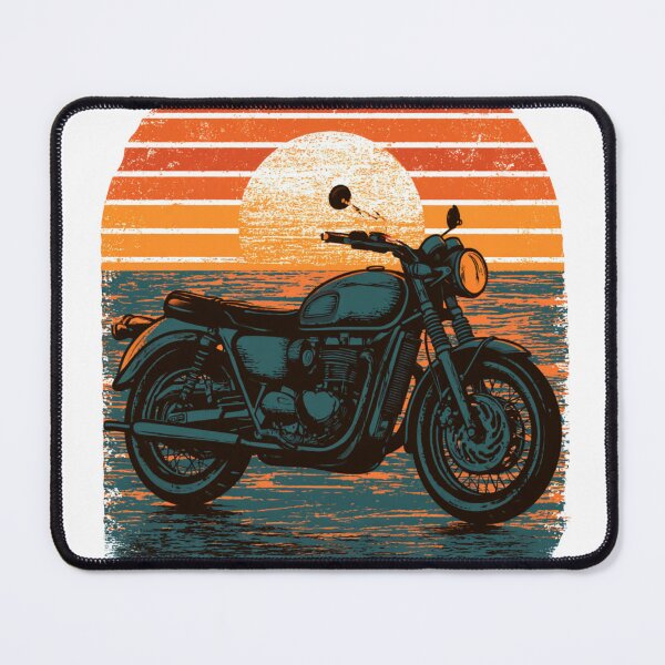 Item preview, Vintage Sunset Motorcycle Cafe Racer designed and sold by TrendyGalaxy.