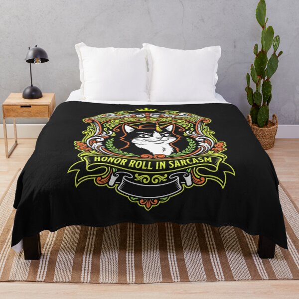 Item preview, Honor Roll In Sarcasm - Funny Cat Scholar Crest Gift designed and sold by SplashTastic.