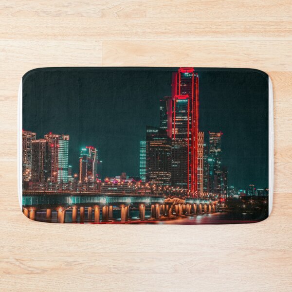 Item preview, Futuristic Seoul Night Cityscape and River designed and sold by Nightwindow.