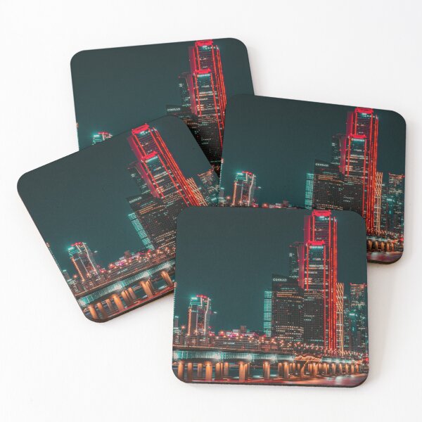 Item preview, Futuristic Seoul Night Cityscape and River designed and sold by Nightwindow.
