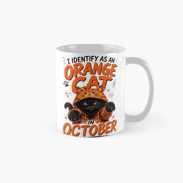 Item preview, I Identify as an Orange Cat in November – Funny Cat Autumn Design designed and sold by UUniqueIImprint.