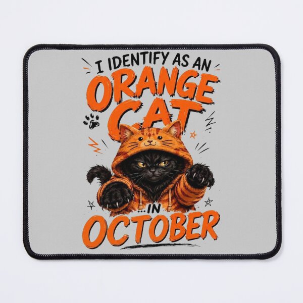 Item preview, I Identify as an Orange Cat in November – Funny Cat Autumn Design designed and sold by UUniqueIImprint.