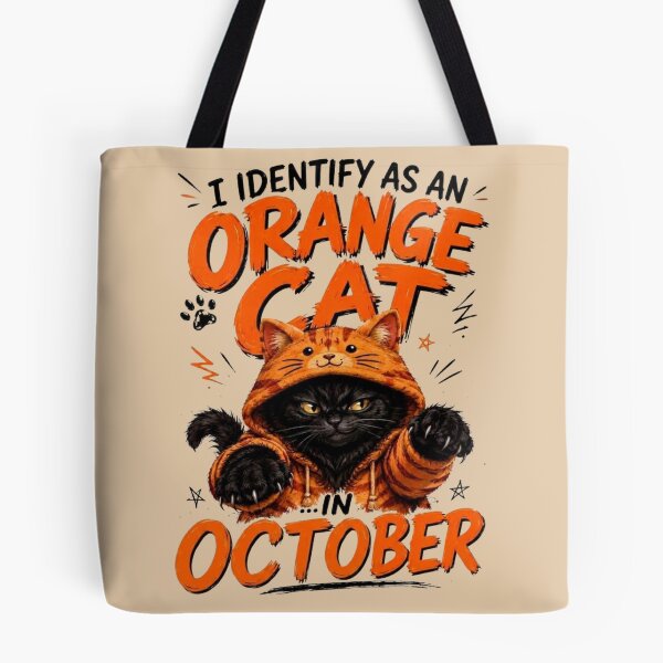 Item preview, I Identify as an Orange Cat in November – Funny Cat Autumn Design designed and sold by UUniqueIImprint.