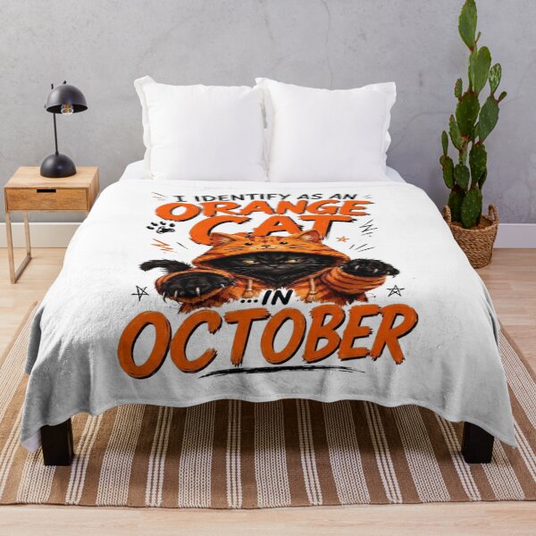 Item preview, I Identify as an Orange Cat in November – Funny Cat Autumn Design designed and sold by UUniqueIImprint.