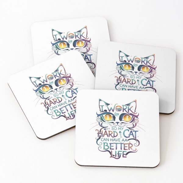 Item preview,  I work hard so my cat can have a better life designed and sold by SkrabinhoArt.