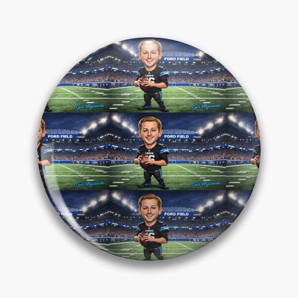 Item preview, Jared Goff at Ford Field – Detroit Lions Black Jersey Cartoon Art designed and sold by The Art Queen Of Michigan .