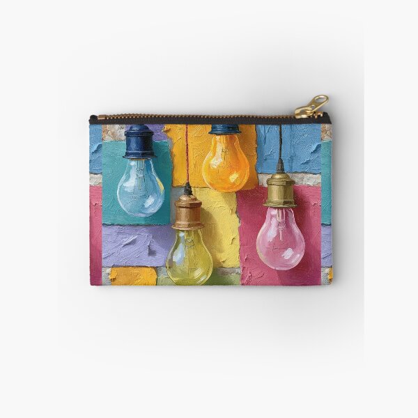 Item preview, Colorful Impasto Lightbulbs Modern Textured Art designed and sold by colorful-white.