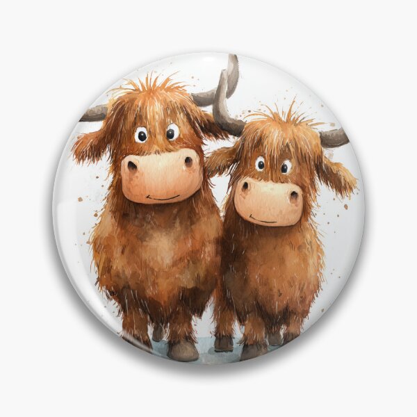 Item preview, Cute HiGHLaND CoW PRiNT SCoTTiSH ' The Bouncers ' Designs BY SHiRLeY MacARTHuR designed and sold by Shirley MacArthur Art.