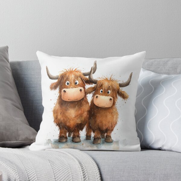 Item preview, Cute HiGHLaND CoW PRiNT SCoTTiSH ' The Bouncers ' Designs BY SHiRLeY MacARTHuR designed and sold by Shirley MacArthur Art.