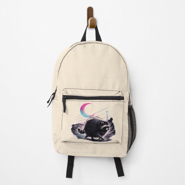 Item preview, Retrowave Round Raccoon designed and sold by KungPowUnicorn.