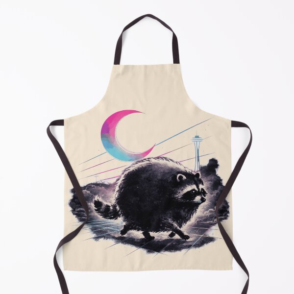 Item preview, Retrowave Round Raccoon designed and sold by KungPowUnicorn.