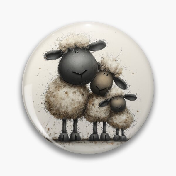 Item preview, Gorgeous Valais Sheep ' The Sheep Family ’ BY SHiRLeY MacARTHuR designed and sold by Shirley MacArthur Art.