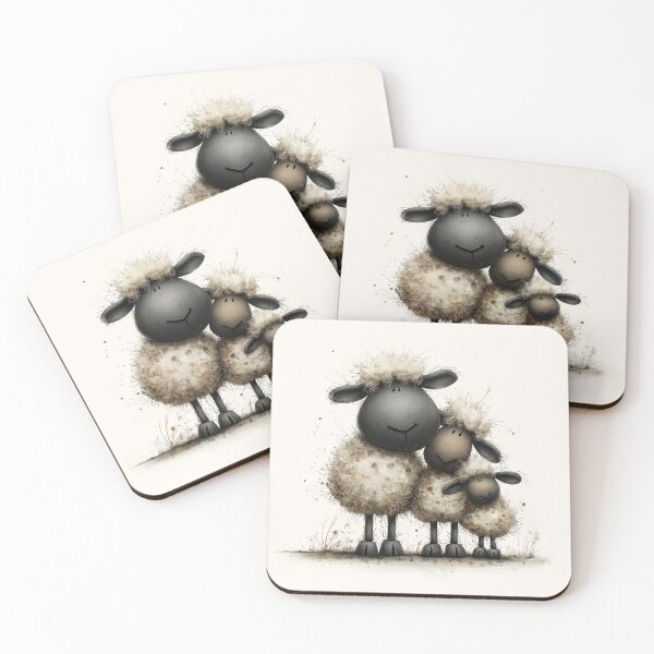 Item preview, Gorgeous Valais Sheep ' The Sheep Family ’ BY SHiRLeY MacARTHuR designed and sold by Shirley MacArthur Art.