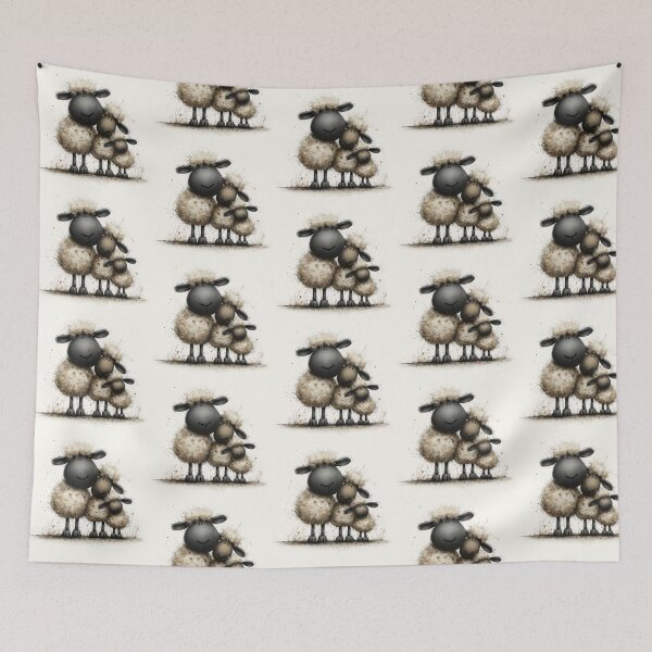 Item preview, Gorgeous Valais Sheep ' The Sheep Family ’ BY SHiRLeY MacARTHuR designed and sold by Shirley MacArthur Art.