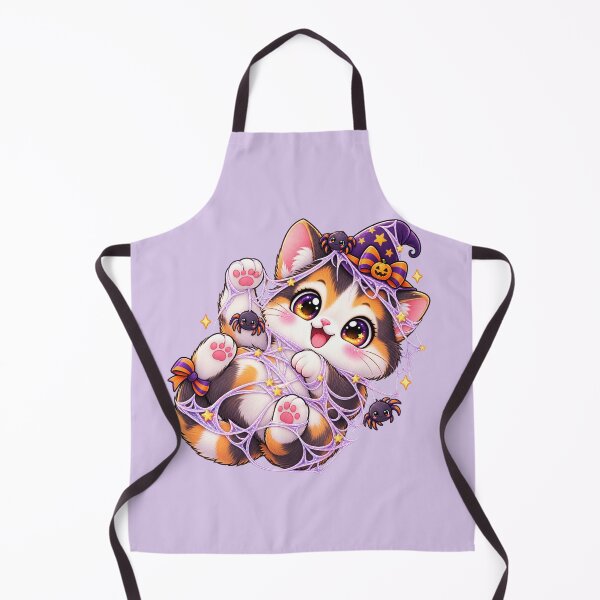 Item preview, Kawaii Cobweb Cat Sticker Art – Cute Chibi Halloween Illustration designed and sold by MagicMakerPh.
