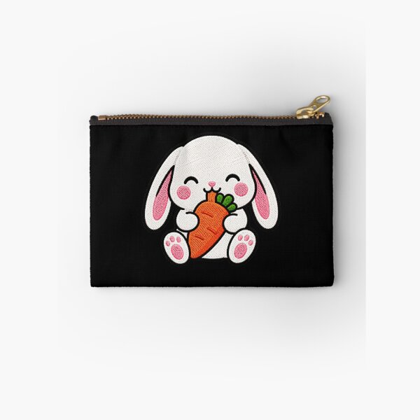 Artikelvorschau, Niedlicher Hase isst Karotte – Kawaii-Stickaufnäher entworfen und verkauft von ColorSplash123.