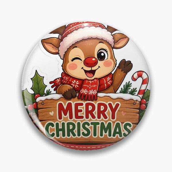 Item preview, Cute Baby Reindeer Merry Christmas Sticker  designed and sold by Jaideep Walia.