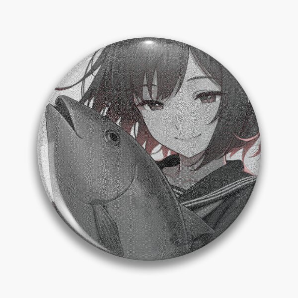 Item preview, anime girl hugging fish anime girl loving fish designed and sold by yjepuff.