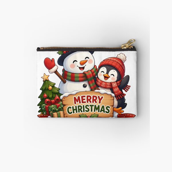 Item preview, Snowman and Penguin Merry Christmas Duo Sticker  designed and sold by Jaideep Walia.