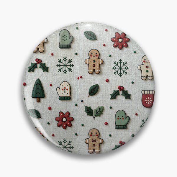 Item preview, Cute Christmas Gingerbread and Winter Holiday Pattern designed and sold by colorful-white.