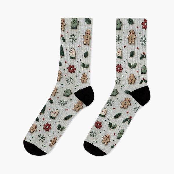 Item preview, Cute Christmas Gingerbread and Winter Holiday Pattern designed and sold by colorful-white.