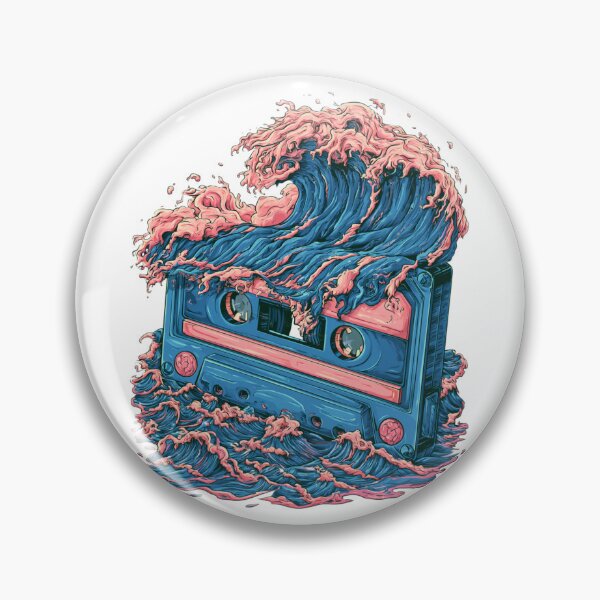 Item preview, Retro Ocean Wave Cassette Tape Surf Mix designed and sold by TrendyGalaxy.