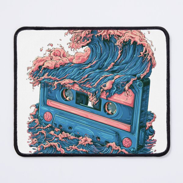 Item preview, Retro Ocean Wave Cassette Tape Surf Mix designed and sold by TrendyGalaxy.