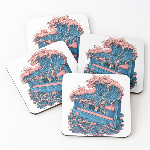 Item preview, Retro Ocean Wave Cassette Tape Surf Mix designed and sold by TrendyGalaxy.