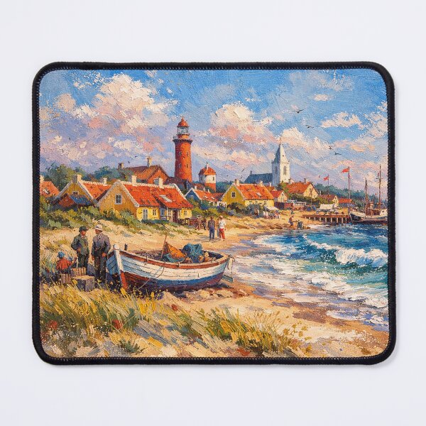 Item preview, Skagen in Denmark painting – a winter scene in this beautiful European place. designed and sold by GalleryKauffeld.